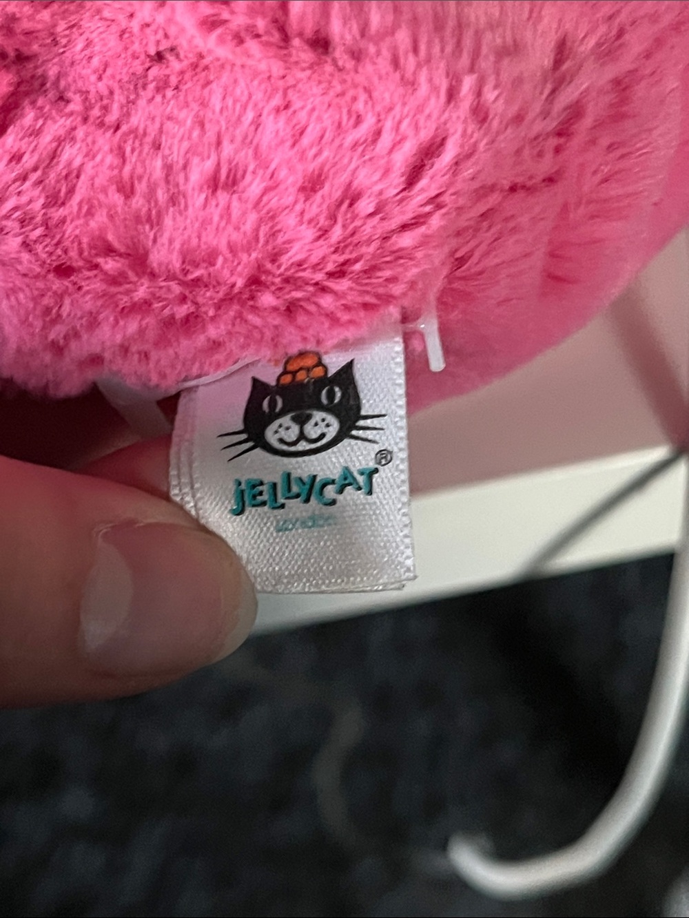 Pink Heart JellyCat with Black Legs - Picture 2 of 2